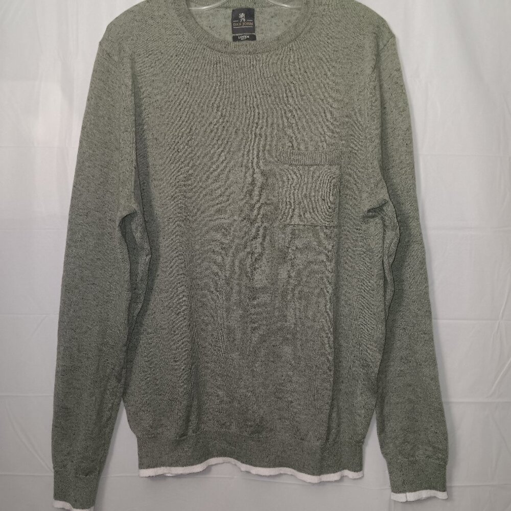 DAN JOHN LINEN BLEND CREWNECK SWEATER